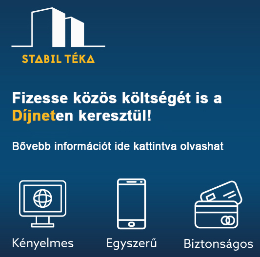 Fizesse közös költségét is a Díjnet-en keresztül! Bővebb információt ide kattintva olvashat